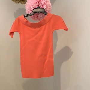 Anthropologie Fitted Coral Top